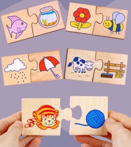 7014 *Reconocimiento Lógico Match de Madera* (16.5x12 cm.) 48 Pcs.