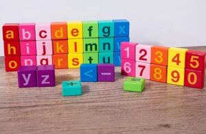 7184 *CUBETA BLOCKS de Madera Sólida en Colores* (20x20 cm.) 80 Pcs. - Imagen 5