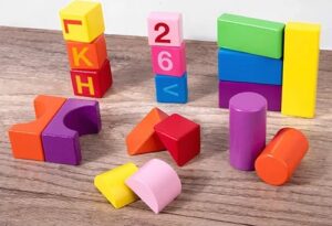 7184 *CUBETA BLOCKS de Madera Sólida en Colores* (20x20 cm.) 80 Pcs. - Imagen 4