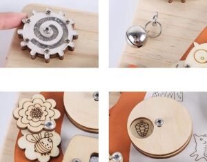 7224 *Ardillita Montessori Tablero Sensorial de Habilidades Finas* (33x30 cm.) - Imagen 4