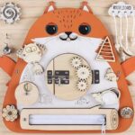 7224 *Ardillita Montessori Tablero Sensorial de Habilidades Finas* (33x30 cm.)