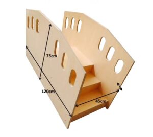 7304 *Escalera Recta Pasamanos de Madera 6 Escalones* (120x75x45 cm.) - Imagen 3