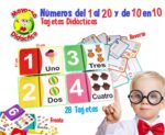 9654 *Tarjetas Didácticas Números del 1 al 20 y de 10 en 10* (15x11 cm.) 28 Pcs. - Imagen 2