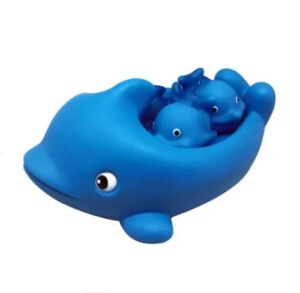 1178 *Delfín y Familia d/Plástico Suavecito c/Sonido* (15x10 cm.) 4 Pcs.