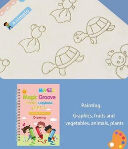 9660 *INDIVIDUAL Cuaderno d/Escritura RANURA MÁGICA* (13x19 cm.) 16 Pág. Libro+Pluma+Adaptador+5 Repuestos. - Imagen 4