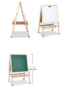 0488 *Caballete MAGNÉTICO ALTURA AJUSTABLE p/NIÑOS DE 4 a 10 AÑOS* (55x120-140 cm.) +10 Accesorios. - Imagen 3