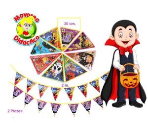 0526 *Banderín d/Papel Halloween* (30x200 cm.) 2 Piezas. 8 Diferentes. - Imagen 2