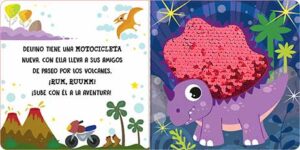 5571-1187 *DIVERTISAURIOS 6 Páginas d/Lentejuelas Cambian d/Color* (15x19 cm.) 10 Pág. - Imagen 2