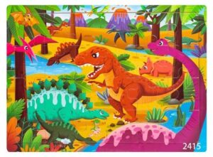 1277 *Rompecabezas d/Madera con 24 Pcs.*(30x22.5 cm.) Dinos Bebés - Imagen 3