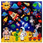 1278 *Rompecabezas d/Madera con 100 Pcs.*(30x30 cm.) Amigos del Espacio. - Imagen 3