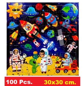 1278 *Rompecabezas d/Madera con 100 Pcs.*(30x30 cm.) Amigos del Espacio. - Imagen 2