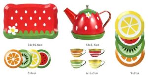 4950 *Juego de Té METÁLICO FRESITA* (30x22 cm.) 13 Pcs. - Imagen 7