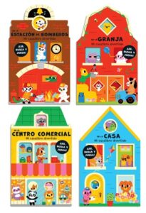 6257 *LEE, BUSCA Y JUEGA Libro d/Cartón Armable* (12x20 cm.) 6 Pág. Casa, C. Comercial, E. Bomberos y Granja. - Imagen 3