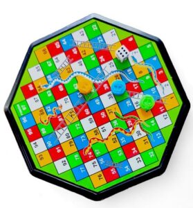 9722 *Mini Juego de Mesa Plástico* (14 cm.) SERPIENTRES Y ESCALERAS