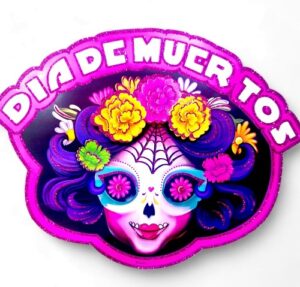 0564-1 *Rostro Catrina c/Brillo 2 Vistas* (32 cm.) - Imagen 2