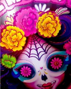 0564-1 *Rostro Catrina c/Brillo 2 Vistas* (32 cm.) - Imagen 3