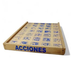 250 *ACCIONES Caja d/Sellos Didacticos JUMBO *(23.5x32 cm.) 35 Pcs.