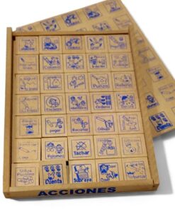 250 *ACCIONES Caja d/Sellos Didacticos JUMBO *(23.5x32 cm.) 35 Pcs. - Imagen 2