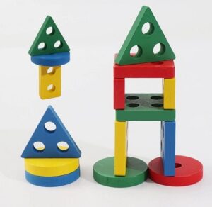 0284 *Apilador Geométrico d/Madera* (11.5 cm.) 17 Pcs. - Imagen 7