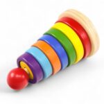 0354 *TORRE GEOMÉTRICA LÓGICA Apilable de Aros Dobles* (9.5x16.5 cm.) 16 Pcs. - Imagen 6