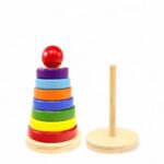 0354 *TORRE GEOMÉTRICA LÓGICA Apilable de Aros Dobles* (9.5x16.5 cm.) 16 Pcs. - Imagen 7