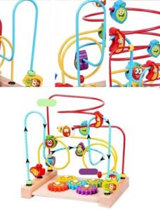 0374-E *Laberinto Frutas y Engranajes 2 en 1 de Madera * (22.5x22.5 cm.) 3 Diferentes. - Imagen 7