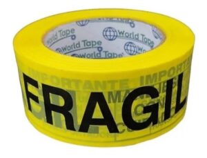 0607 *Cintas p/Empaque PRECAUCIÓN* (13x5 cm.) 150 Mts. INDIVIDUAL