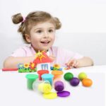 0749 *Plastilina Colour Dough* (20x6 cm.) 4 Pcs. Rojo-Azul-Verde-Amarillo.