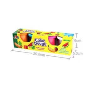 0749 *Plastilina Colour Dough* (20x6 cm.) 4 Pcs. Rojo-Azul-Verde-Amarillo. - Imagen 3