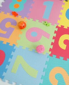 9540 *Tapete de NUMEROS e/Foamy* (30x30 cm.) 10 Pcs. - Imagen 3