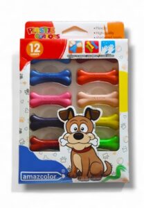 6519 *Crayolas Plásticas Huesitos* (12.5x20 cm.) 12 Pcs. - Imagen 4