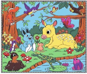 0975 *Mantel p/Colorear* (80x70 cm.) Mantel+6 Crayolas. 4 Diferentes. - Imagen 2