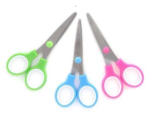 3049 *Tijera d/Acero Inoxidable Cómoda Banda ABS* (6.5x13 cm.) 3 Colores Diferentes. - Imagen 2