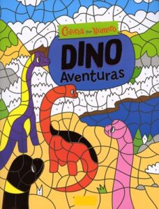 4604 *Dinos p/Colorear por Números* (21x27 cm.) 24 Pág. 4 Diferentes. - Imagen 3