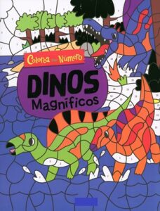 4604 *Dinos p/Colorear por Números* (21x27 cm.) 24 Pág. 4 Diferentes. - Imagen 4