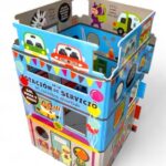 6264 *LEE, BUSCA Y JUEGA Libro d/Cartón Armable* (12x20 cm.) 6 Pág. Palacio, Escuela, Catillo o Estación de Servicio. - Imagen 5