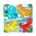 0457 *Tablero c/4 Rompecabezas de 3 Pcs. Grueso* (30x30 cm.) 6 Diferentes. - Imagen 6