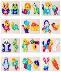 0693 *Rompecabezas d/Relación Lógica y Arma p/Números* (22.5x13 cm.) 12 Diferentes. - Imagen 3