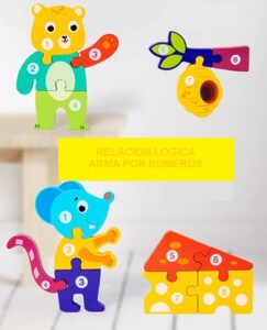 0693 *Rompecabezas d/Relación Lógica y Arma p/Números* (22.5x13 cm.) 12 Diferentes. - Imagen 5