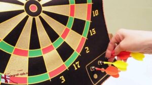 1274 *Tablero Doble de Dardos Magnéticos* (35x50 cm.) Tablero +6Dardos.