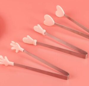 4316 *Pinzas Metálicas Punta Silicona* (3.5x13.5 cm.) 3 Diferentes. - Imagen 3