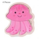 1511 *Rompecabezas d/Madera Gruesa Siluetas de 4 o 5 Pcs.* (15x15 cm.) 19 Diferentes. - Imagen 4