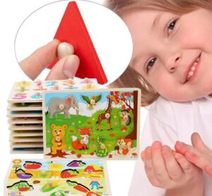 1512 *Rompecabezas c/Pijas de Madera* (30x22.5 cm.) 8 Diferentes.