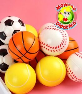 PCF-12  *PAQUETE c/12 Pelotas de Esponja MEDIANAS* (6 cm.) DEPORTES - Imagen 2