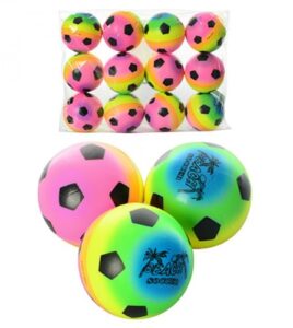 PCF-12  *PAQUETE c/12 Pelotas de Esponja MEDIANAS* (6 cm.) ARCOIRIS - Imagen 2