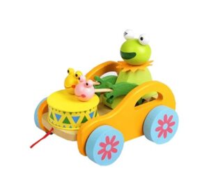 0058 *Ranita e/Carrito de Arrastre de Madera* (15x12 cm.) - Imagen 3