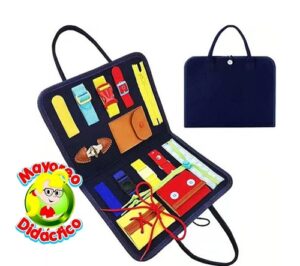 2435 *PORTAFOLIO TABLERO TEXTIL de Coordinación* (45x28 cm.) 14 Habilidades. - Imagen 3