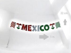 5290 *Banderín Amo a México e/Cartulina* (22x500 cm.) - Imagen 2
