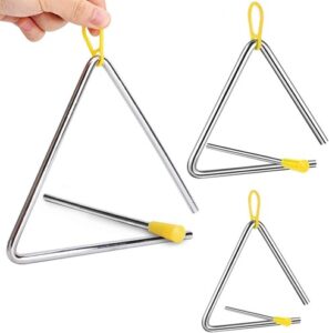 0161 *TRIÁNGULO Musical d/Acero Inoxidable* (13x12 cm.) INDIVIDUAL. - Imagen 2