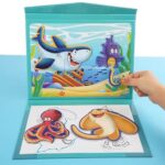 2095 *Rompecabezas Magnético c/Tablero de Dibujo y Plumones* (23x30 cm.) 5 Diferentes - Imagen 4